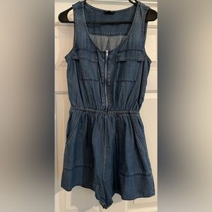 Denim color jumpsuit fits small
